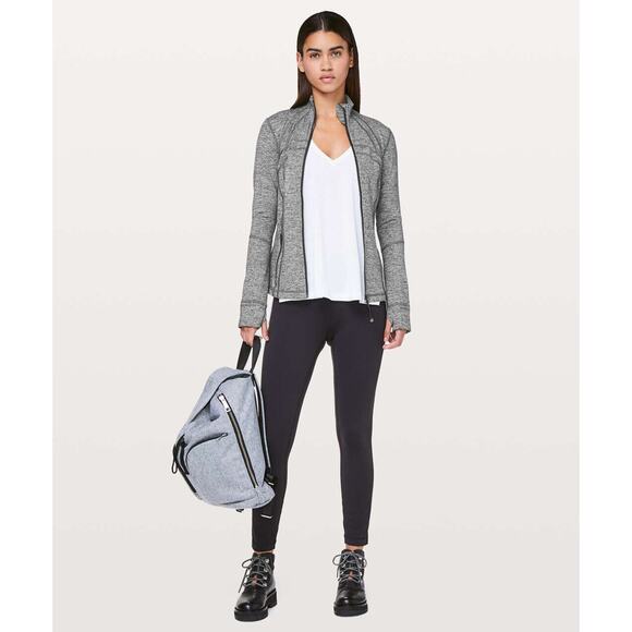 Lululemon Define Jacket Full Zip Luon Knit Heathered Black Women’s Size 6 EUC - Picture 15 of 16